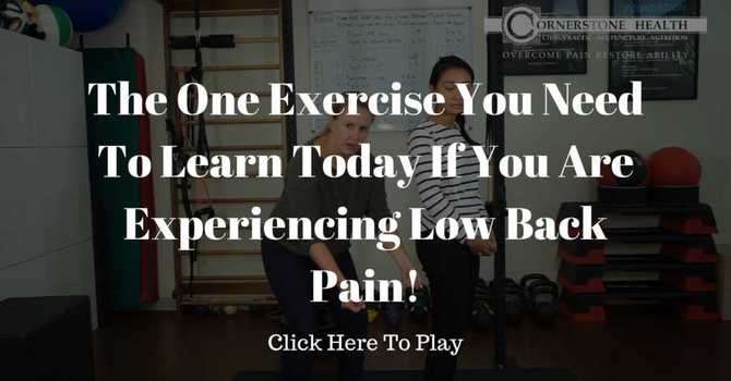 The One Exercise You Need To Learn Today If You Are Experiencing Low Back Pain! image
